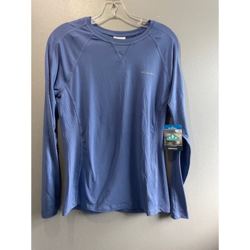 Columbia Omni-Wick‎ Men's Size Small Long-Sleeve Pullover Shirt Blue NWT